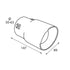 Ornament toba esapament TS-50 din otel inoxidabil lustruit sunet sport racordare Ø50-63mm